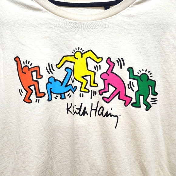 Keith Haring Foundation Dancing People Art Unisex Men's Tshirt Tee Size XL - Picture 4 of 4